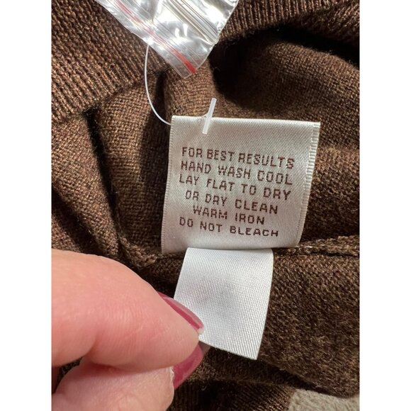 Peter Millar Mens Brown 100% Merino Wool Sleeveless 1/4 Zip Sweater Vest Size L - Picture 7 of 10